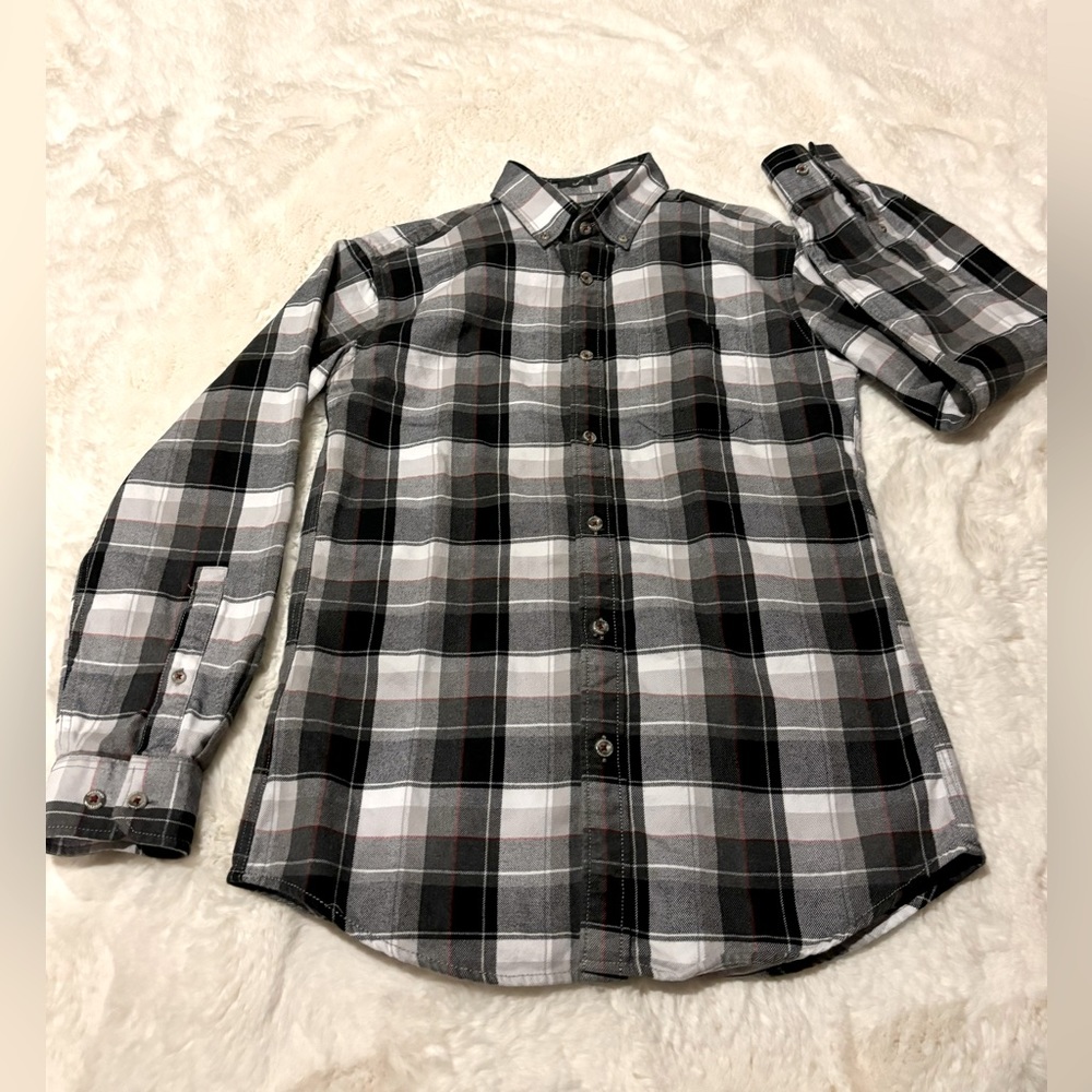 Eddie Bauer Plaid Slim Fit Flannel Shirt in Small